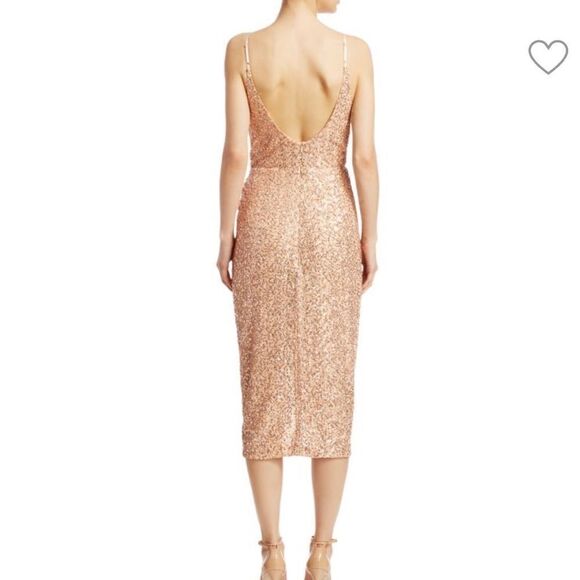 Jonathan Simkhai Speckled Sequin Wrap Dress in Gold - Picture 3 of 10